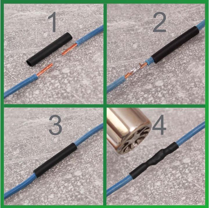 Actual product image Quadrios 22CA167 Heat Shrink Tubing Assortment Black Shrink Ratio:2:1 1 Set (100 x)