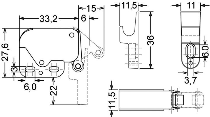 Produktbild OK-Line Druckrollschnäpper Mini-Latch