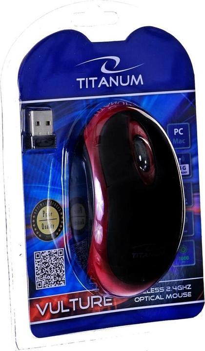 Actual product image Titanum TM116E Wireless 3D Mouse 2 4 GHz Black / Red (Wireless)