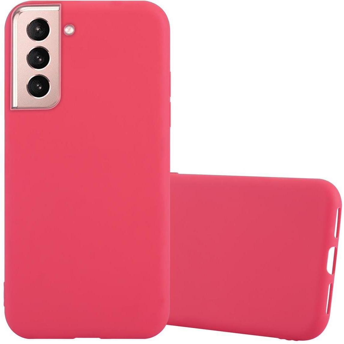 Cadorabo TPU Candy Cover (Samsung Galaxy S21 5G), Smartphone Hülle, Rot