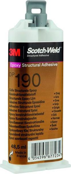 3M 3MTM Scotch-WeldTM Lim de construction époxy DP190, Grå, 50 ml, 12 pcs/krt (50 ml)
