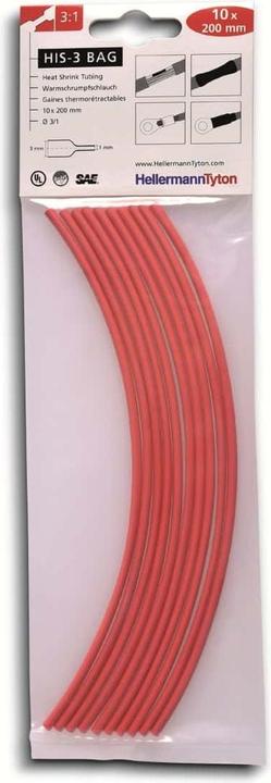 Produktbild HellermannTyton Schrumpfschlauchsortiment Rot (10 x)