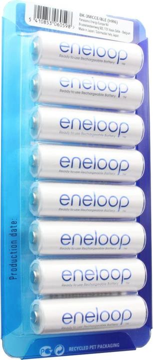 Produktbild Panasonic Eneloop 8 Stück AA Mignon Akkus und Ansmann Powerline 8 Ladegerät (8 Stk., AA)