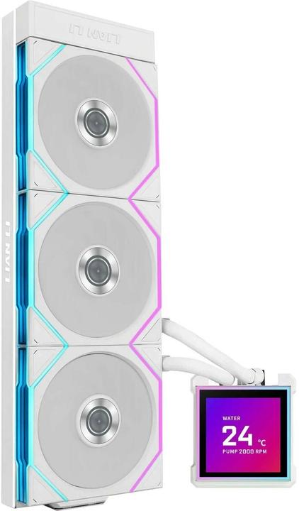 Actual product image Lian-Li HydroShift II LCD-S 360TL AiO-Wasserkühlung, RGB, LCD-Display - 360mm, weiss