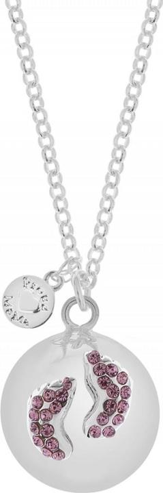 Image du produit Proud MaMa Bola de Noël Babybell Jasseron, Pied/ Rose (Argent)