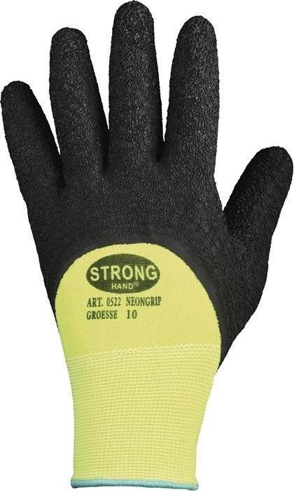 Stronghand Glove NEONGRIP size 10 neon yellow/black EN 420, EN 388 PPE category II (10)
