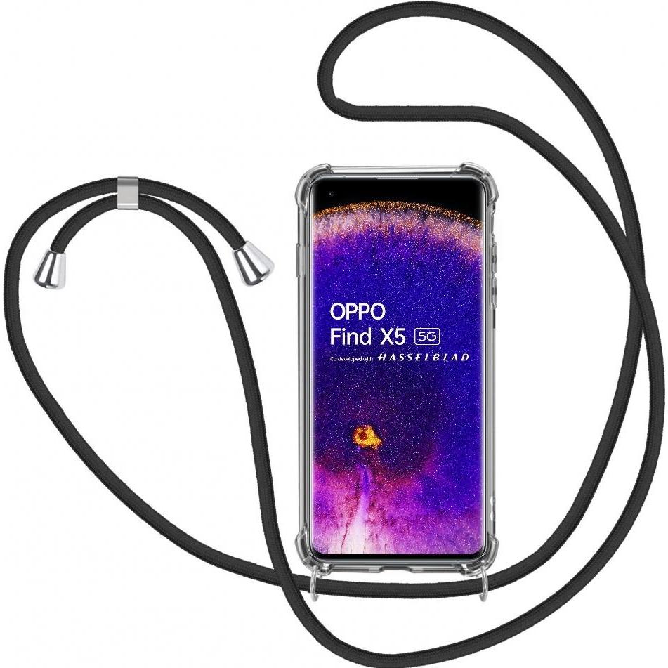Screenguard Oppo Find X5 Loopster Necklace Hülle, Handykette, Transparent