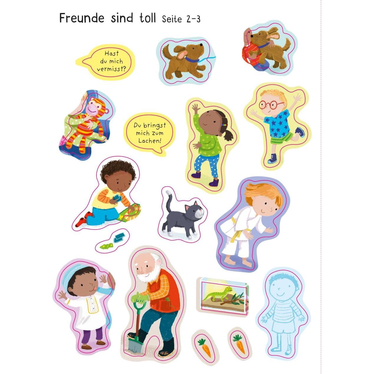Thumbnail - Usborne Publishing, Sticker, Mein erstes Stickerbuch: Alle meine Freunde