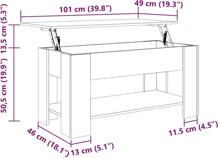 Actual product image vidaXL Vadin (101 x 49 x 52 cm)