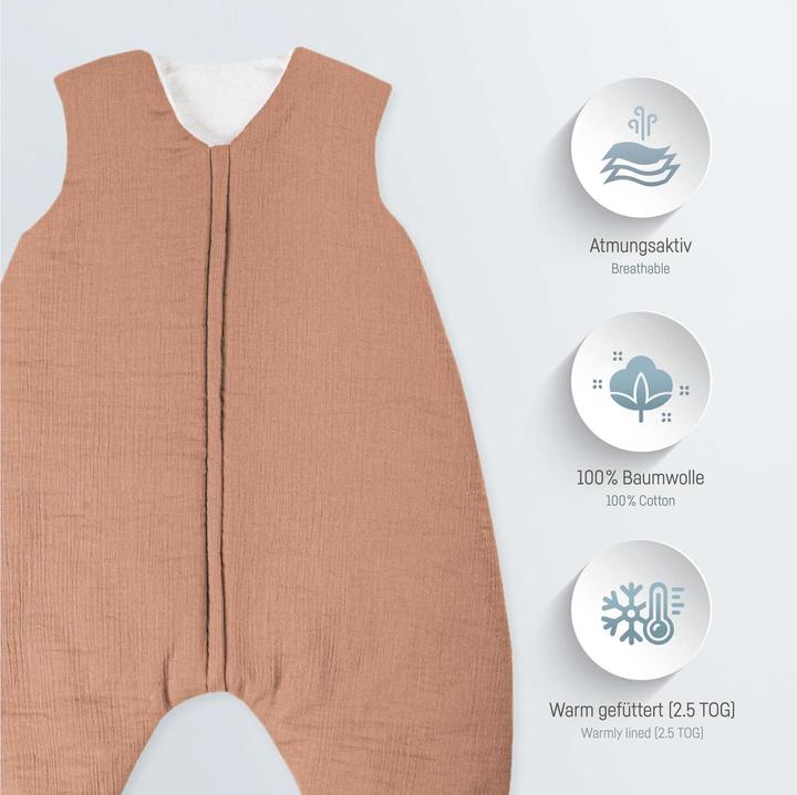 Image du produit Julius Zöllner Sac de couchage bébé année entière Jumper doublé Dune 92 cm (92 cm, 2.5 TOG, Toute l'année)