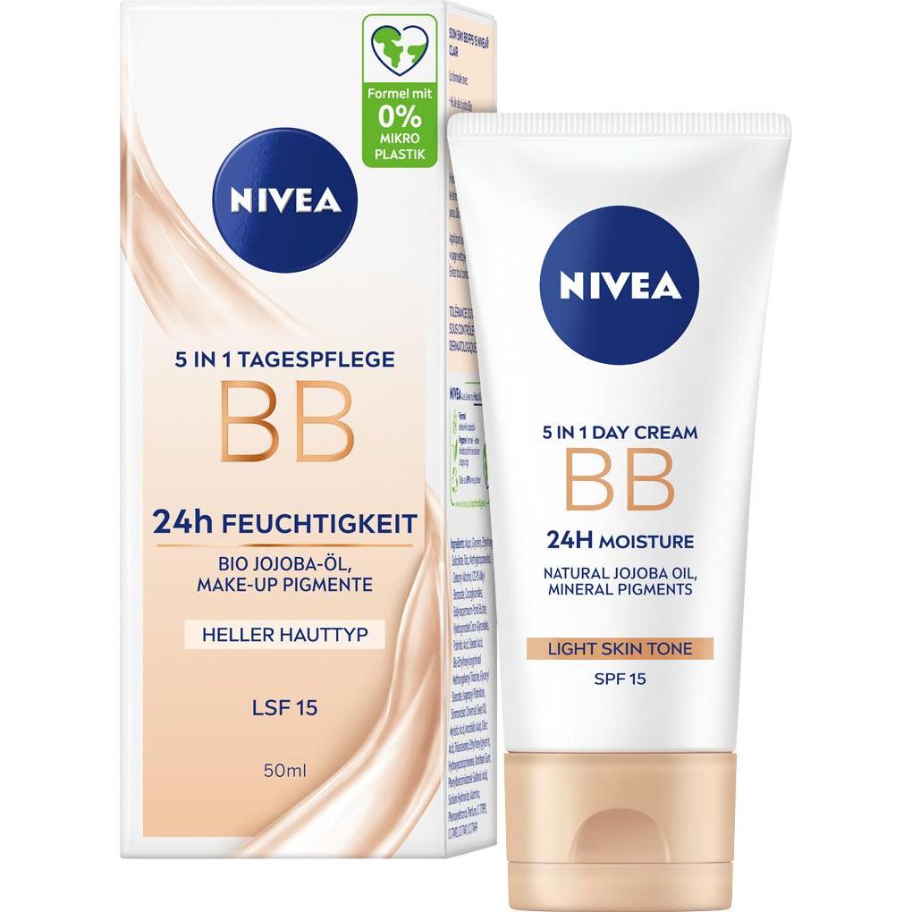 NIVEA, BB + CC crème, 5in1 Soin de jour BB Clair (50 ml)