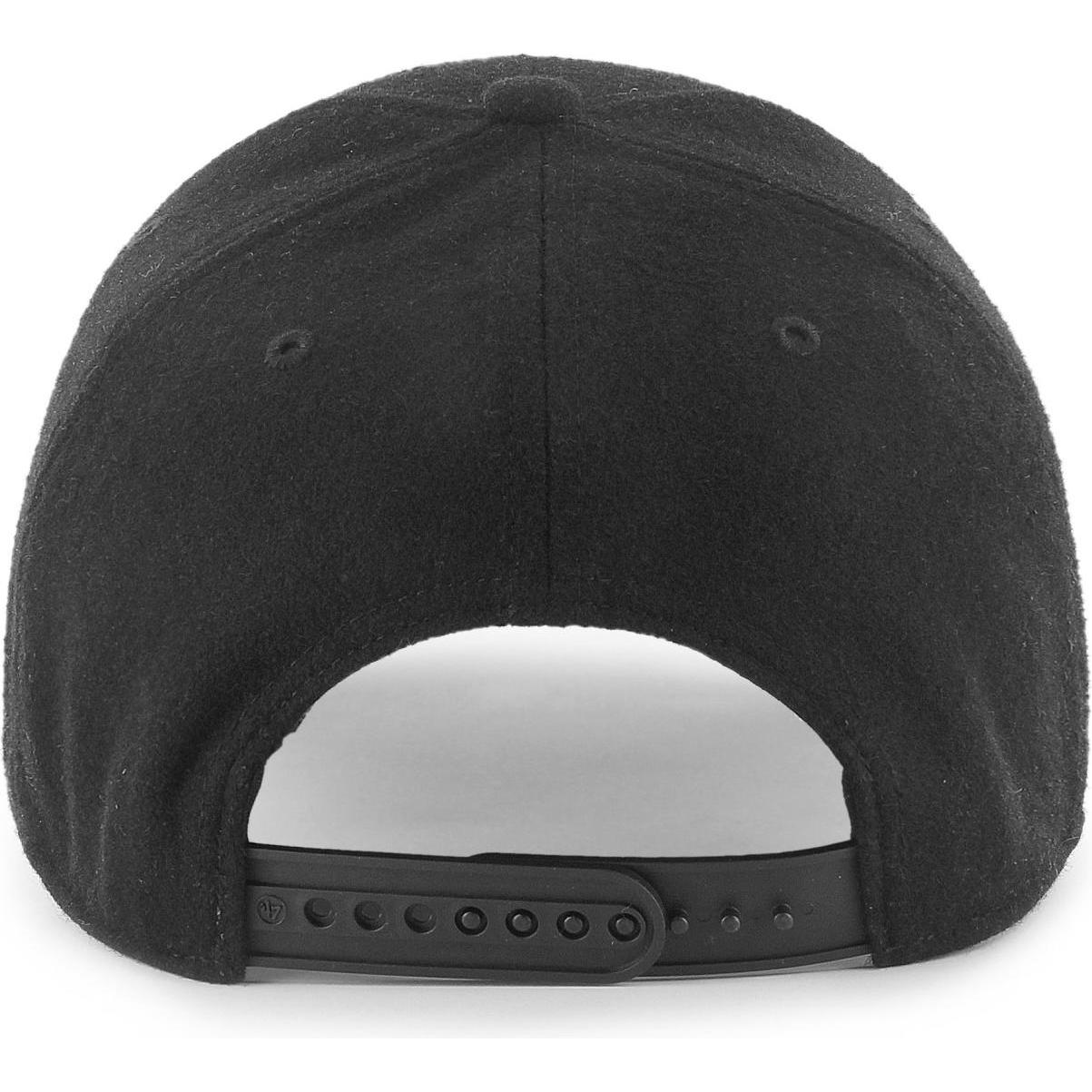 Thumbnail - 47 Brand, Herren, Cap, Curved Melton New York Yankees, Schwarz, (One Size)