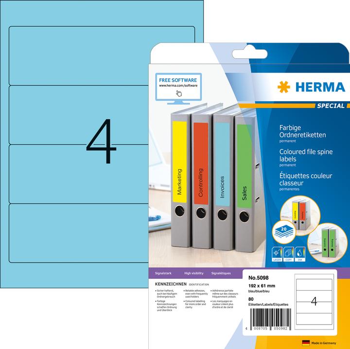 Actual product image HERMA Folder labels A4