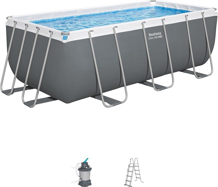 Immagine prodotto Bestway Set piscina fuori terra Power Steel Best way da 4,12 m x 2,01 m x 1,22 m (412 x 201 x 122 cm)