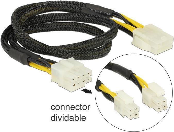 Produktbild Delock Spannungsversorgungs-Verlängerungskabel (44 cm, 8 pin EPS)