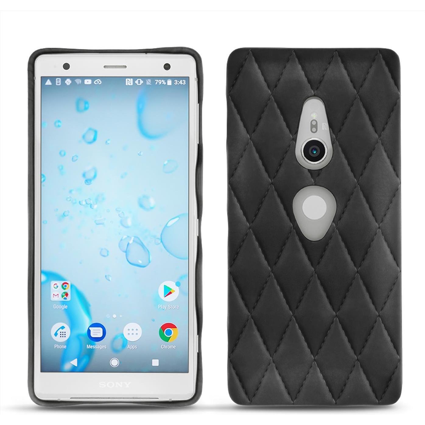 Thumbnail - Noreve Lederschutzhülle (Sony Xperia XZ2), Smartphone Hülle, Schwarz