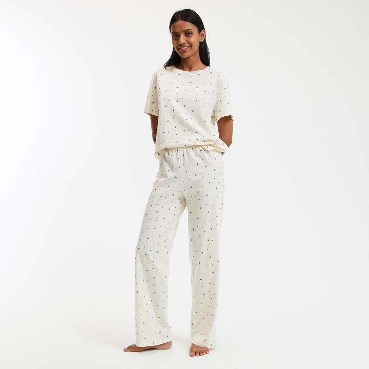 Produktbild La Redoute Collections Pyjama mit Herzchen-Print (XXL)
