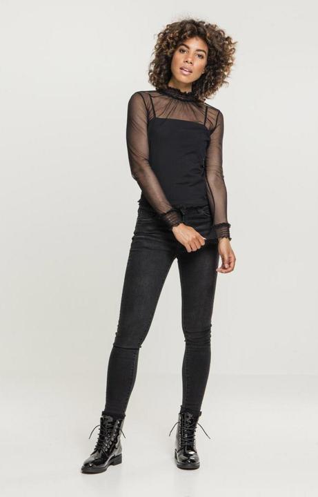 Image du produit Urban Classics Ladies Double Layer Mesh L/S (S)