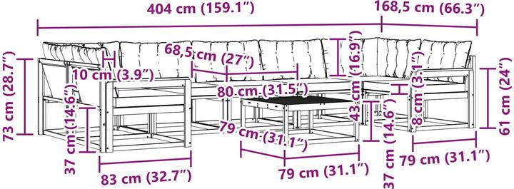Produktbild vidaXL Outdoor-Sofagarnitur