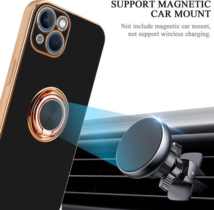 Actual product image Cadorabo Case for Apple iPhone 13 MINI in TPU with camera protection and ring LM089 Style (Apple iPhone 13 mini)