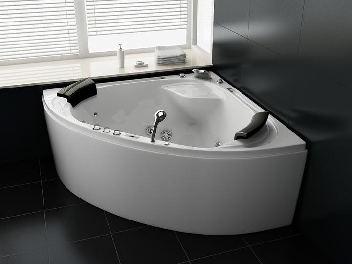 Produktbild Jet-Line Whirlpool VILLA SABRINA weiss 1,6x1,6 m Vollausstattung Wasserfall umlaufend (160 cm, 160000 cm)