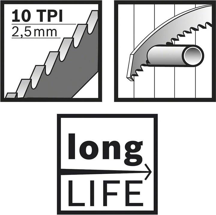Produktbild Bosch Professional Zubehör Säbelsägeblatt S 1122 HF, Flexible for Wood and Metal, 5er-Pack