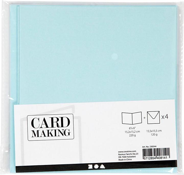 Image du produit Creativ Company Cartes et enveloppes bleu clair, 4 pcs. (4 pcs)