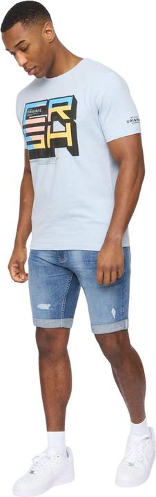 Actual product image Crosshatch Mens Riptrey Abraised Denim Scratch Shorts (36)