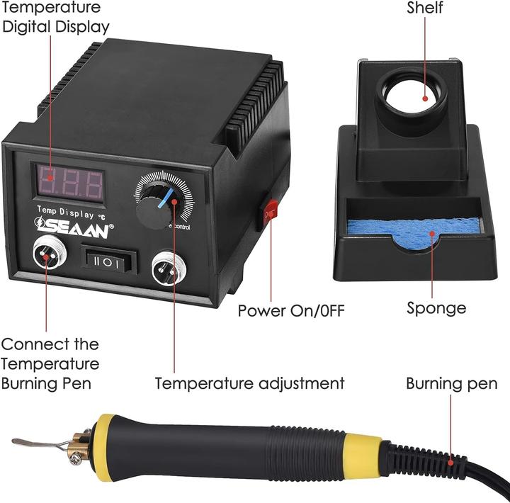 Image du produit Seaan Pyrography Machine, kit de combustion du bois amélioré