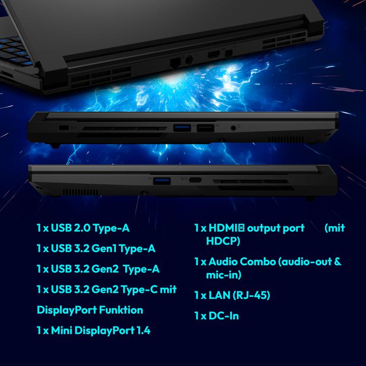 Immagine prodotto Erazer Deputy 15 P1 Core Gaming Laptop (15.60", 1000 GB, 16 GB, DE, Intel Core 7 250H)