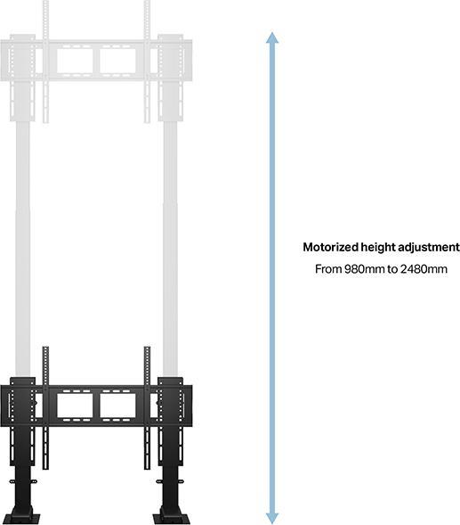 Produktbild Multibrackets Standfuss XLarge elektr, 55 -100", max 100 kg (100 kg, 55" - 100")