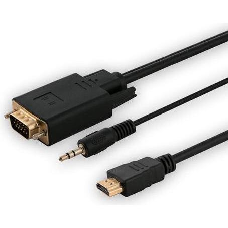 Savio Cavo HDMI - D-Sub (VGA) + Jack 3,5mm 1,8m (SAVKABELCL-104) (1.80 m, HDMI, 1.4), Cavo video