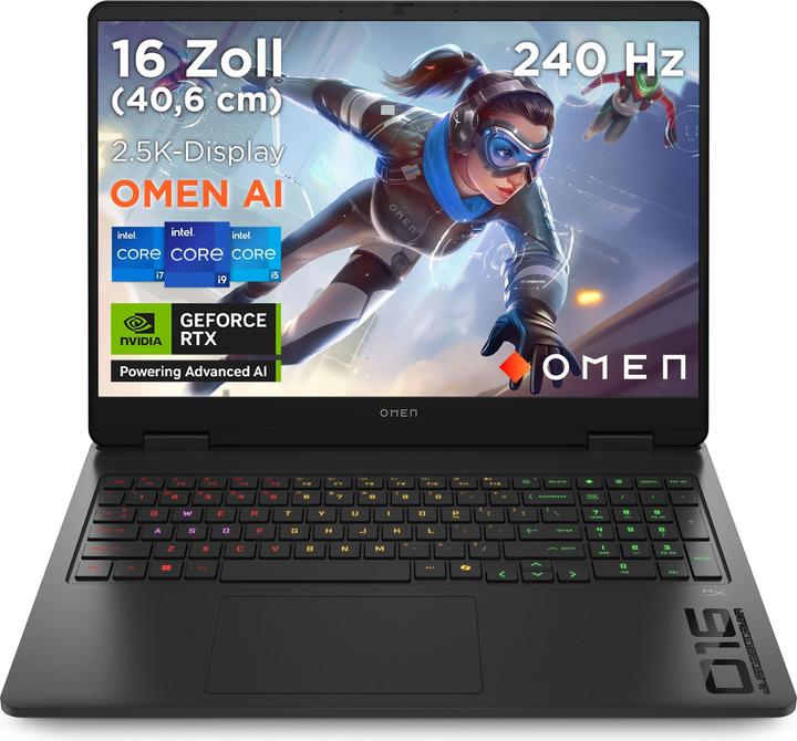 Produktbild HP Omen 16-am0095ng RTX 5070 (16", 1000 GB, 32 GB, DE, Intel Core i9-14900HX)
