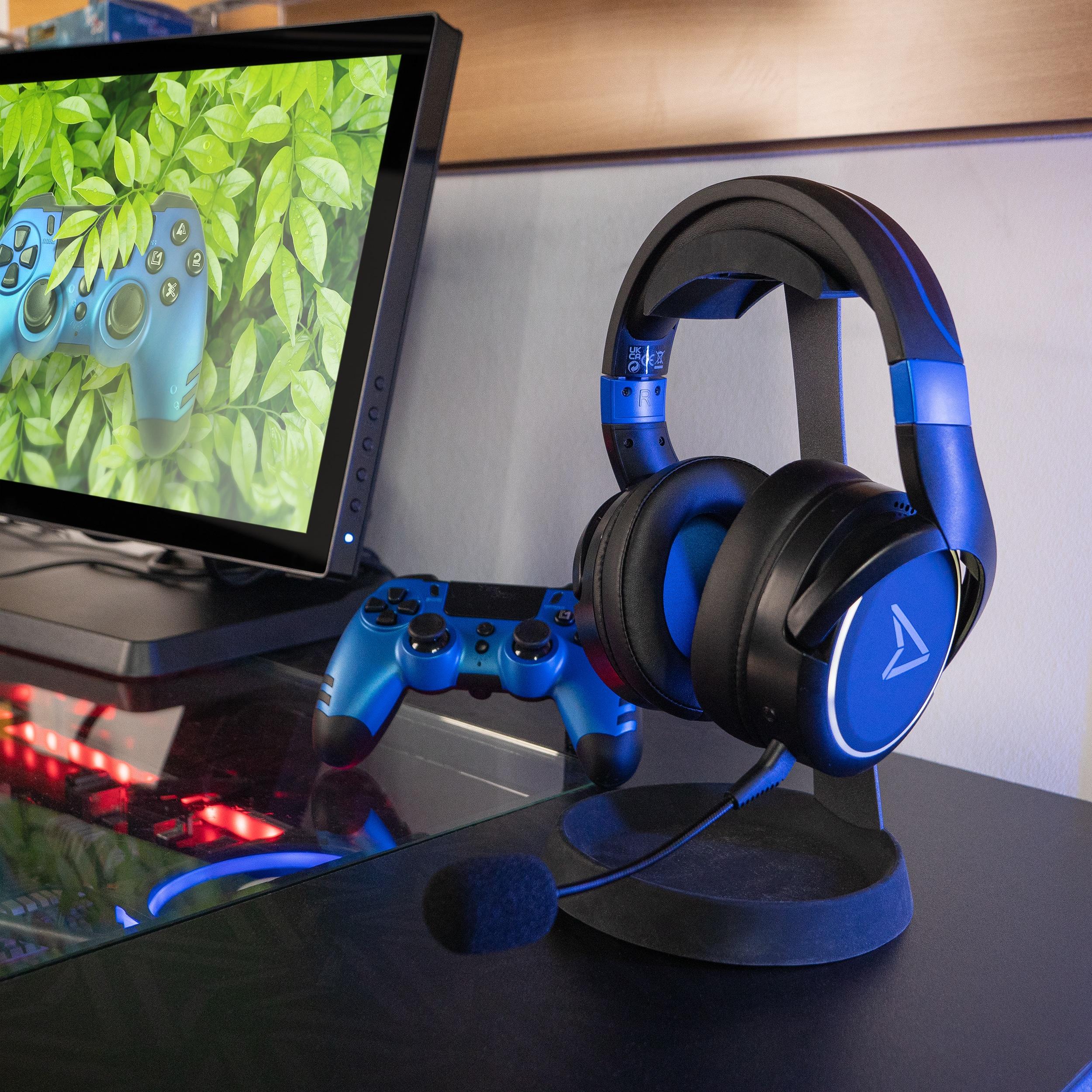 Thumbnail - Pixminds Steelplay Bluetooth Headset (Kabellos, Kabelgebunden), Gaming Headset, Blau, Schwarz