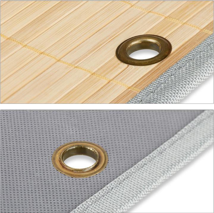 Image du produit Relaxdays Organiseur suspendu en bambou avec motif de jute (34 x 12 x 75 cm, 10.94 l)