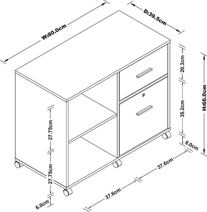 Produktbild Vente-unique Niliko (80 x 39.50 x 66 cm)