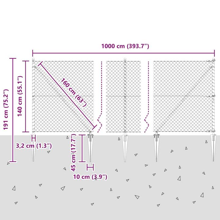 Produktbild vidaXL Zaunpfosten