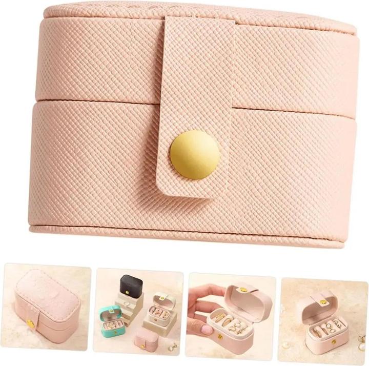 Immagine prodotto Only-Bags.Store Mini Borsa portatile per la conservazione dei gioielli da viaggio Semplice anello in pelle Collana