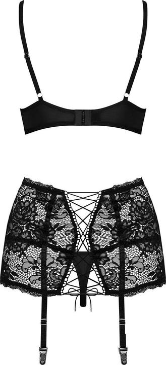 Produktbild Obsessive Peonesia 3-pcs set black S/M (M, S)
