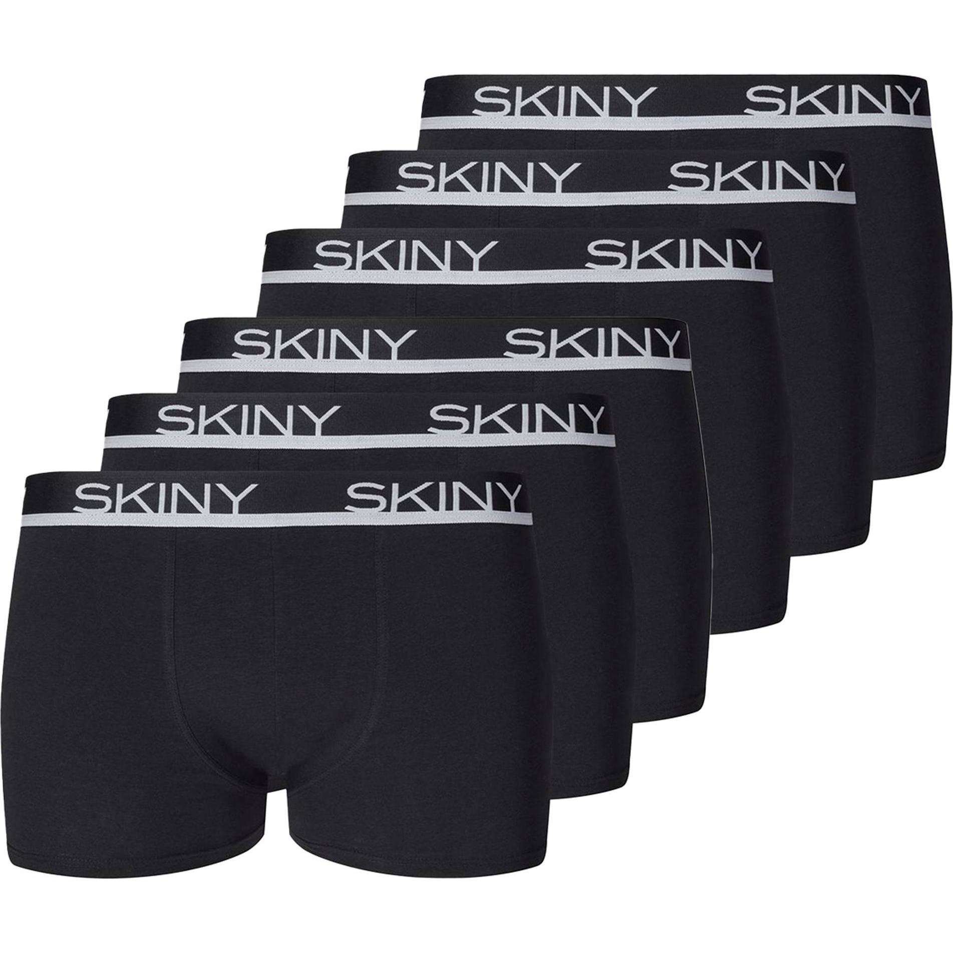 Skiny, Herren, Unterhosen, Boxershort Casual Figurbetont, Schwarz, (XL, 6er Pack)