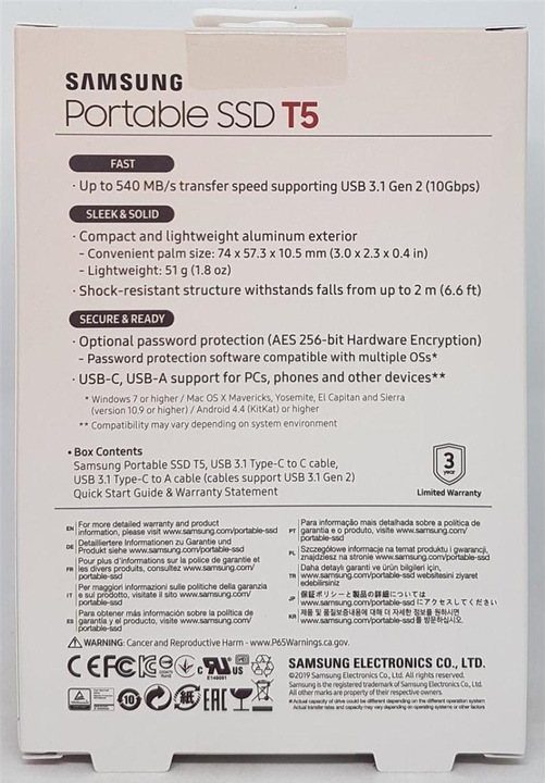 Produktbild Samsung Portable T5 (500 GB)