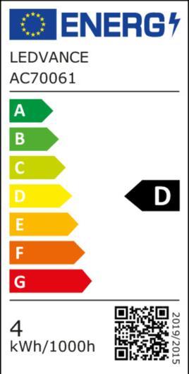 Energy Label Osram LED Leuchtmittel LED Retrofit CLASSIC P 3.4W 840 Frosted E14 Neutralweiss 4099854468278 (E14, 470 lm, 6x)