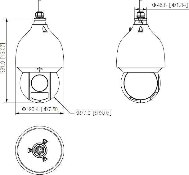 Produktbild Dahua NET CAMERA 4MP PTZ IR DOME AI/SD5A425GB-HNR (2560 x 1440 Pixels)