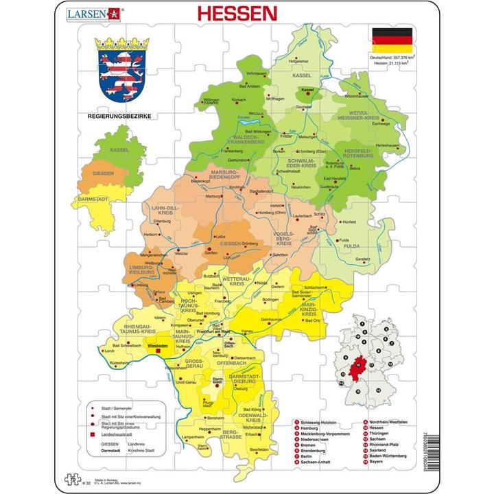 Produktbild Larsen Hessen Politisch (70 Teile)