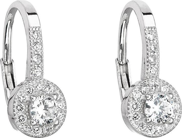 Image du produit Evolution Group Boucles d'oreilles en argent avec zircons clairs 11198.1 (L) (Argent)
