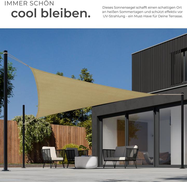 Produktbild tectake Sonnensegel (500 x 500 x 500 cm)