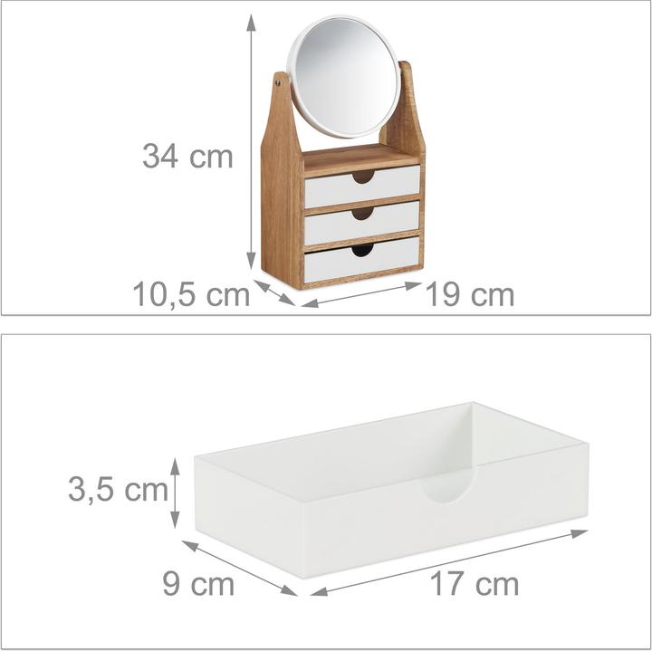 Immagine prodotto Relaxdays Organizer per Trucchi, 3 Tiretti