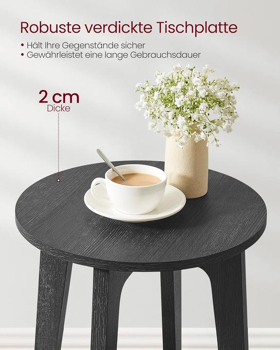 Image du produit Vasagle Runder Beistelltisch mit unterer Ablage