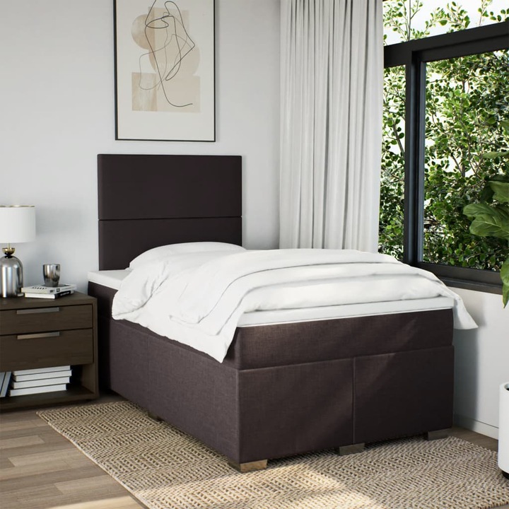 Produktbild VidaXL Bo x springbett mit Matratze 120 x 190 cm Stoff (120 x 190 cm)