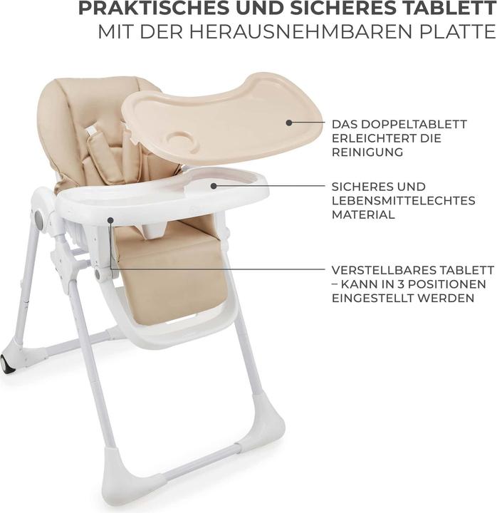 Image du produit KinderKraft chaise haute TUMMIE BEIGE (Chaise haute)